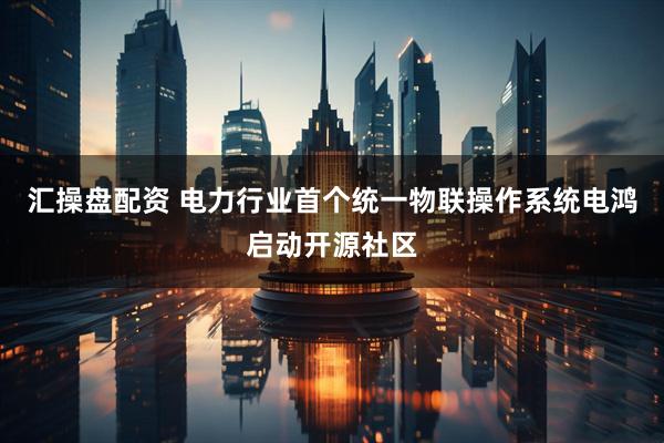 汇操盘配资 电力行业首个统一物联操作系统电鸿启动开源社区