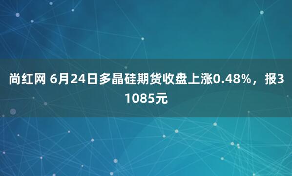 尚红网 6月24日多晶硅期货收盘上涨0.48%，报31085元